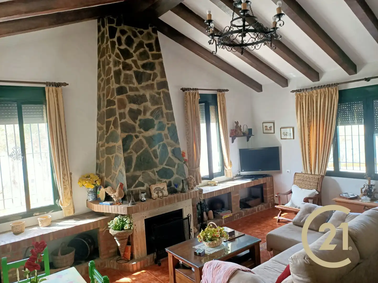 Sala de estar de Casa o chalet en venta en El Gastor con Aire acondicionado, Jardín privado y Terraza