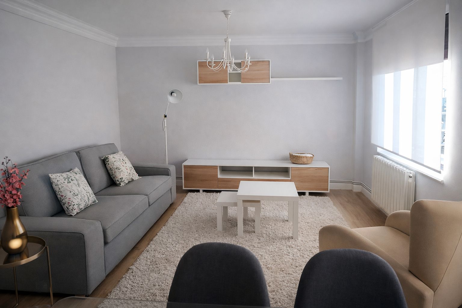 Sala d'estar de Pis de lloguer en Santander amb Calefacció, Moblat i Forn