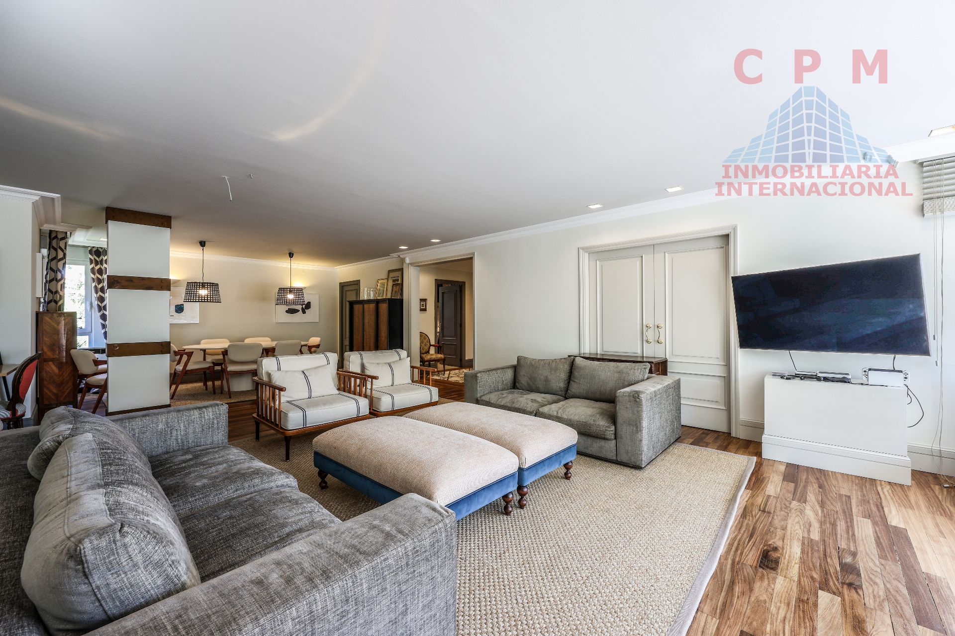 Sala d'estar de Pis de lloguer en  Madrid Capital amb Aire condicionat, Calefacció i Parquet