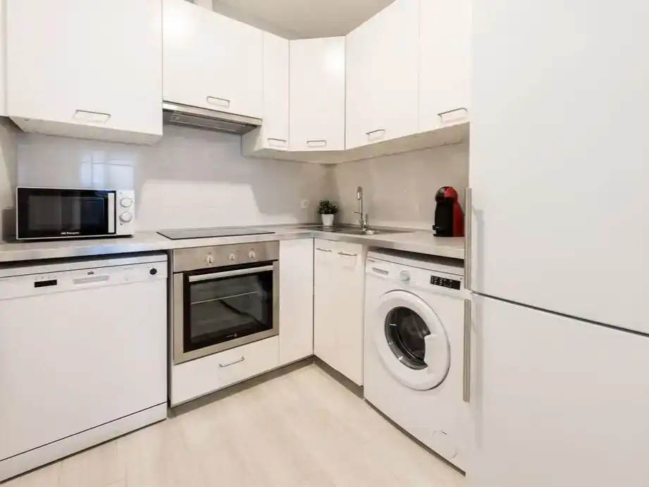 Kitchen of Apartments for share in Castelldefels  with Parquet flooring, Storage room and Furnished