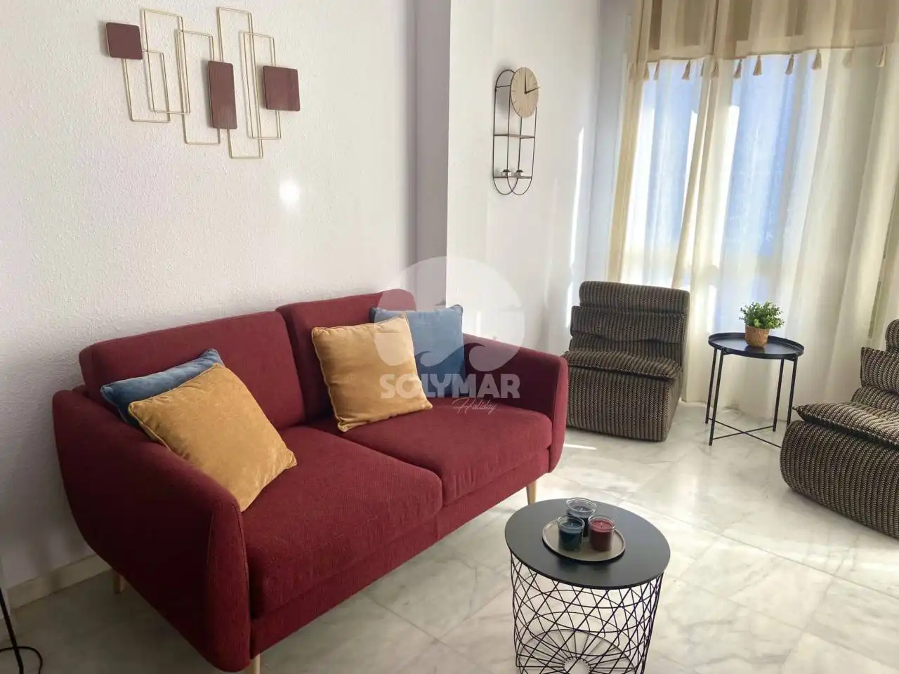 Sala d'estar de Àtic de lloguer en Torrox amb Terrassa i Moblat