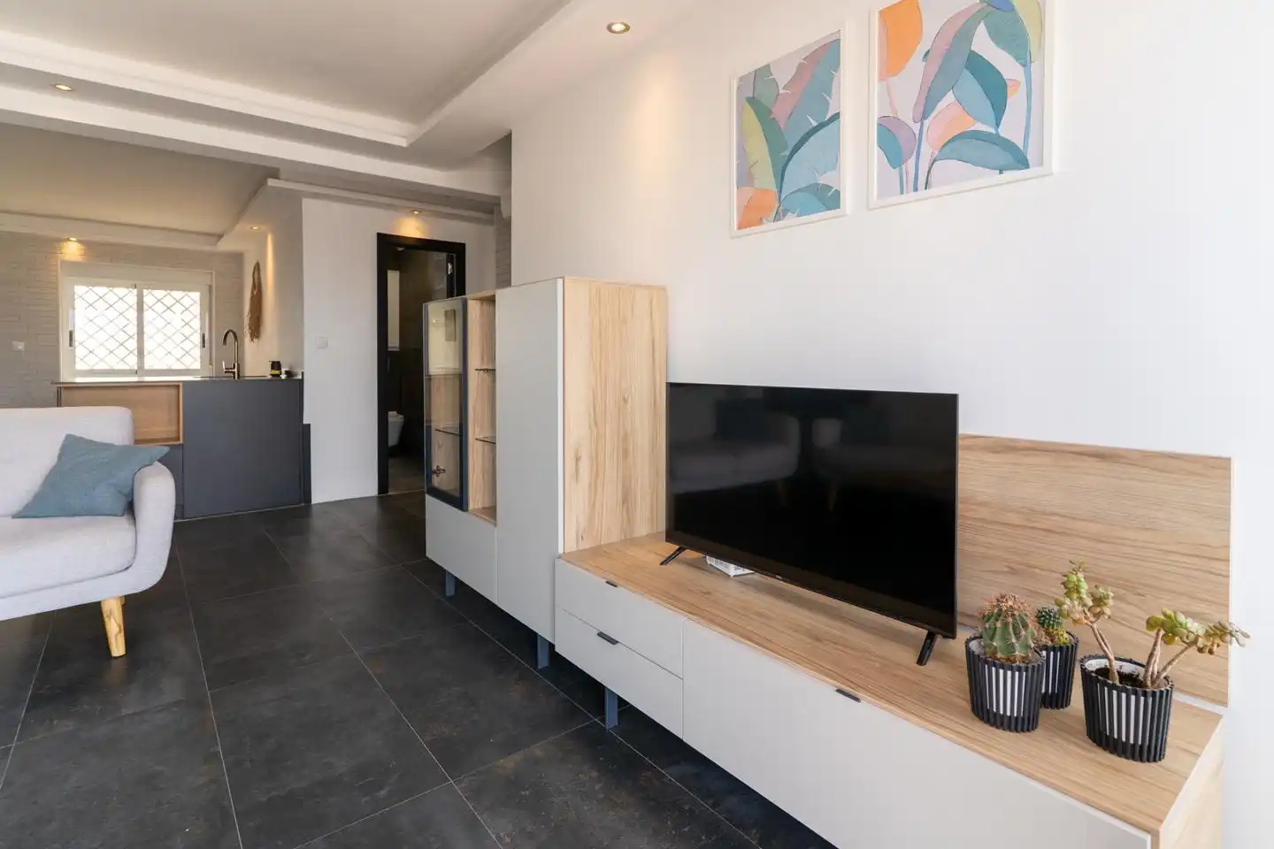 Wohnzimmer von Wohnung zum Verkauf in Santa Pola mit Klimaanlage und Terrasse