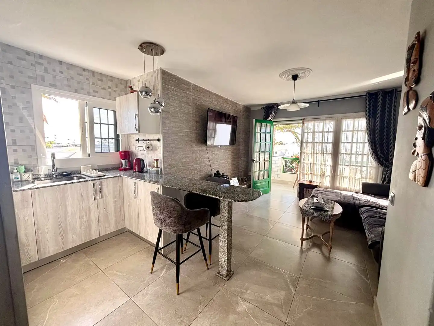 Cocina de Apartamento en venta en Tías con Terraza, Amueblado y Piscina comunitaria