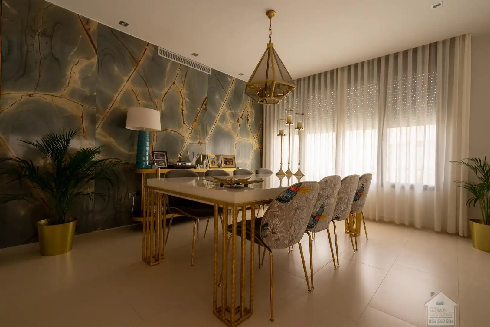 Dining room of Houses for rent in Dos Hermanas  with Air Conditioner, Heating and Swimming Pool