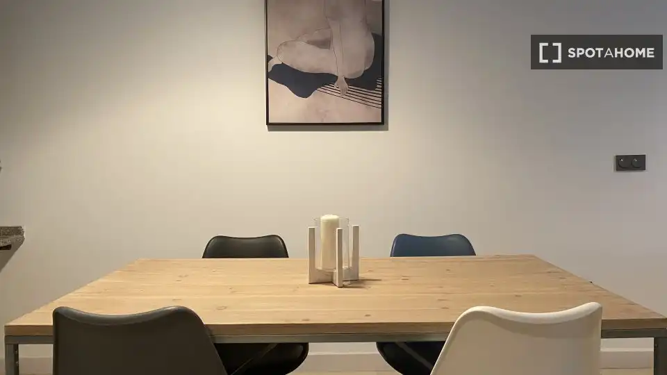 Esszimmer von Wohnung zur Miete in Madrid mit Klimaanlage, Heizung und Möbliert