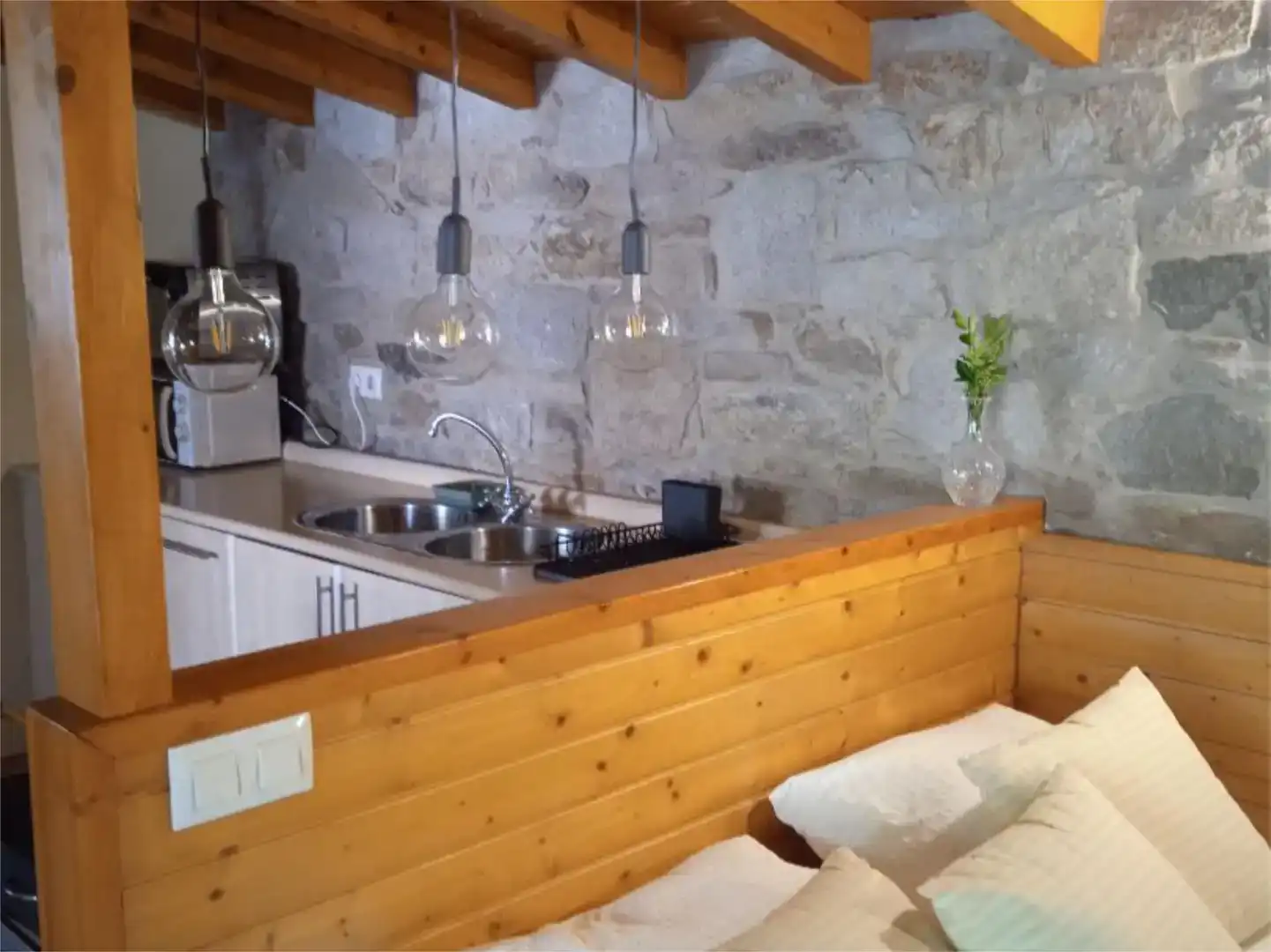 Kitchen of Apartments for rent in Rianxo  with Private garden and Furnished