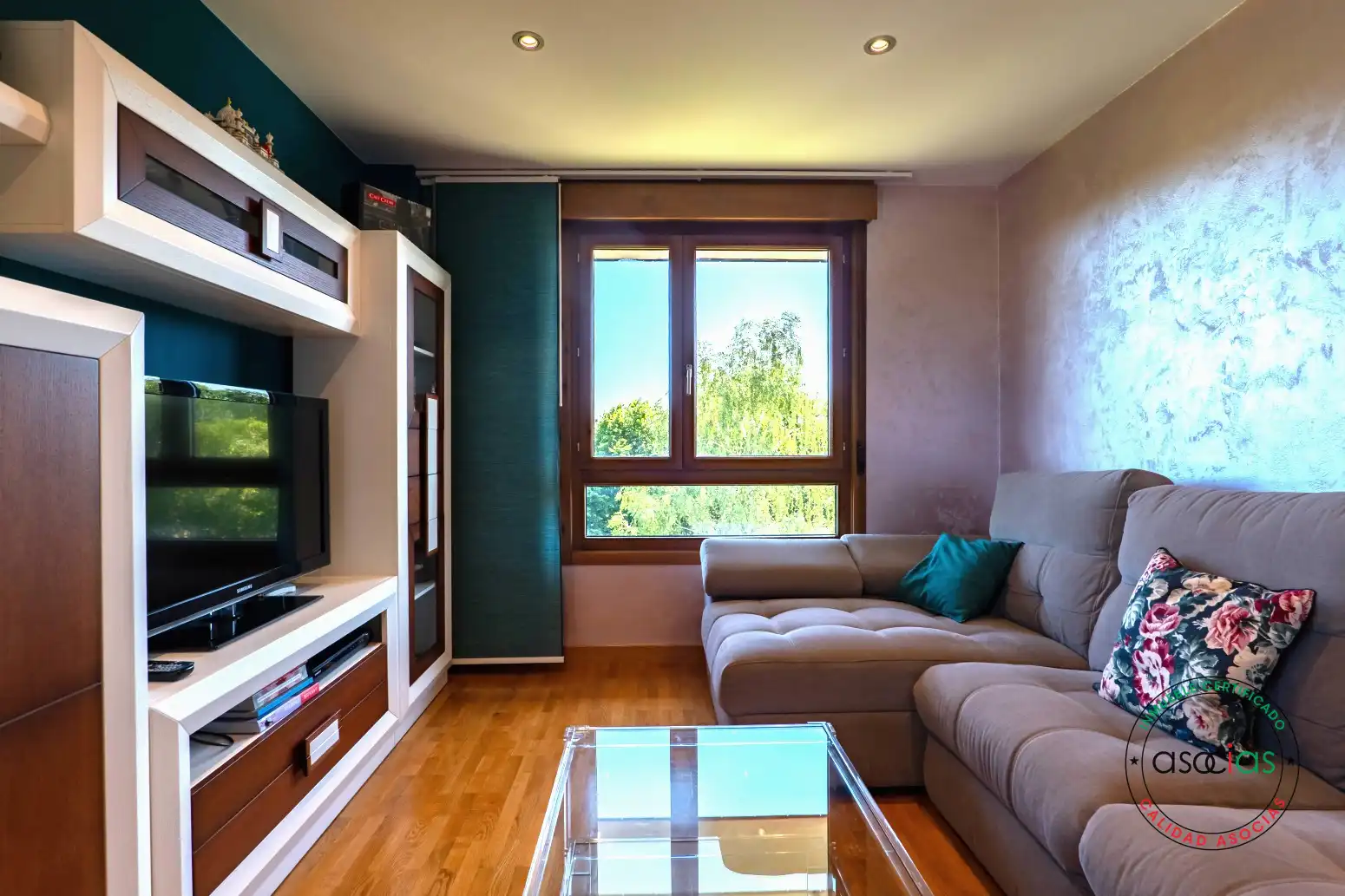 Sala de estar de Piso en venta en Gijón  con Calefacción, Parquet y Trastero