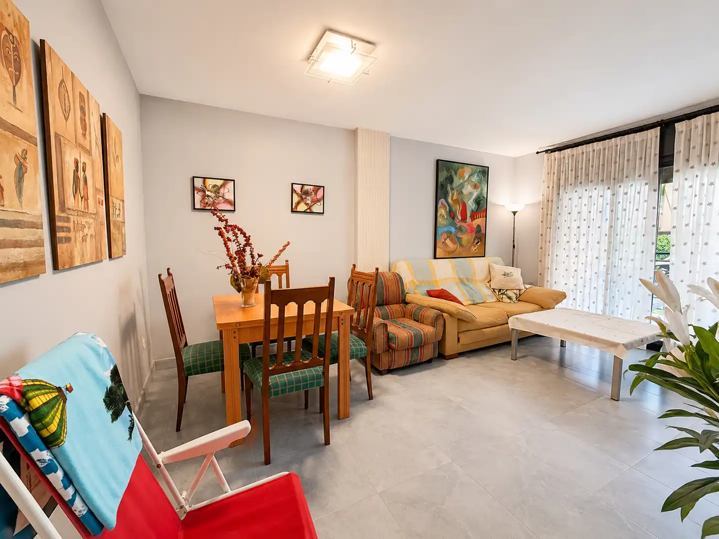 Sala d'estar de Pis en venda en Cambrils amb Aire condicionat, Calefacció i Jardí privat