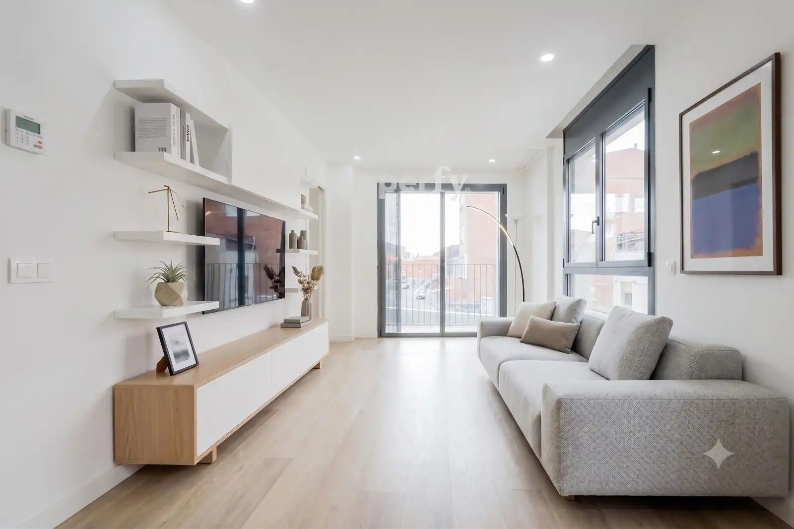 Wohnzimmer von Wohnung zum Verkauf in Sabadell mit Klimaanlage, Heizung und Terrasse