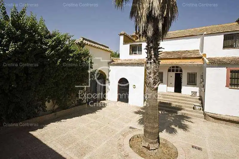 Vista exterior de Finca rústica en venta en Alcalá de Guadaira con Jardín privado y Piscina