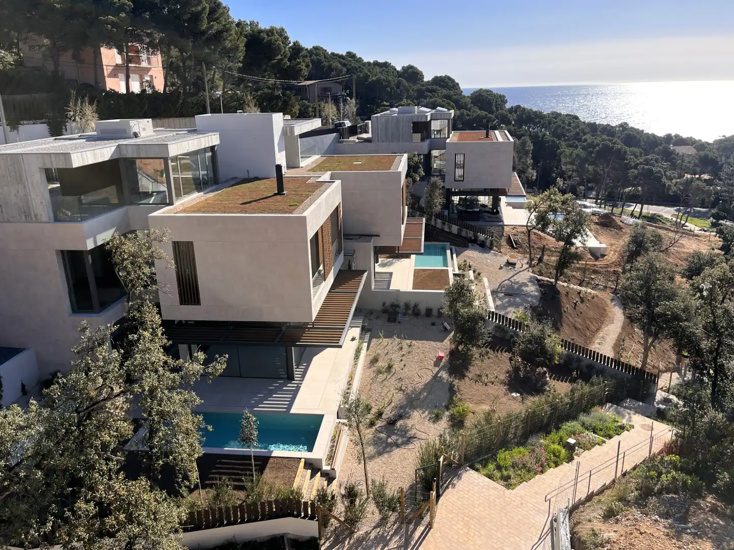 Außenansicht von Einfamilien-Reihenhaus zum Verkauf in Palafrugell mit Klimaanlage, Heizung und Privatgarten