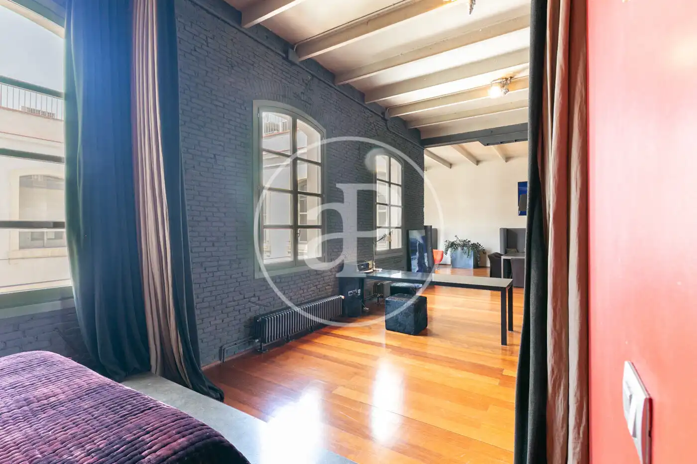 Sala de estar de Piso de alquiler en Barcelona con Aire acondicionado, Calefacción y Amueblado