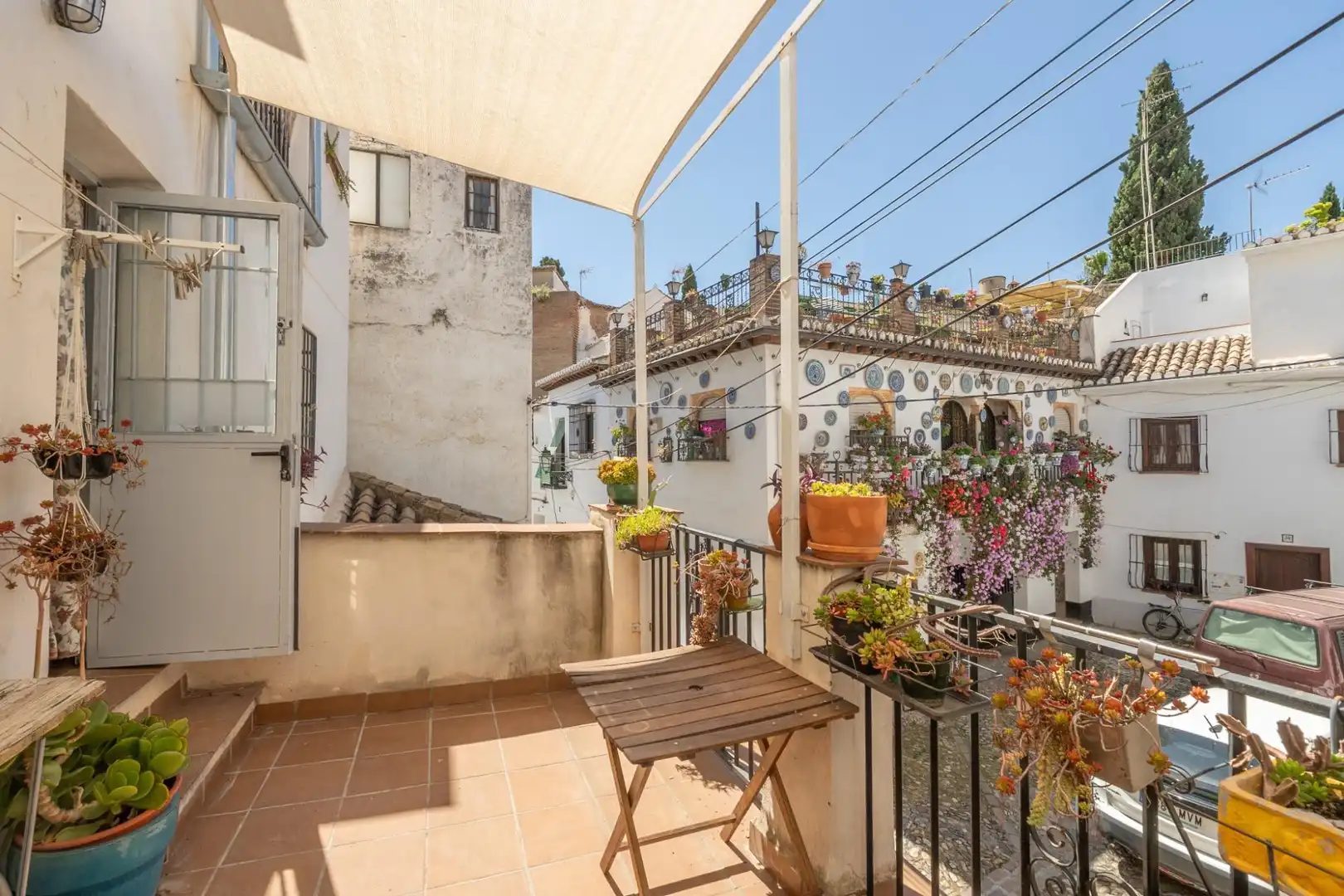 Balcony of Houses for sale in Granada  with Air Conditioner, Terrace and Furnished