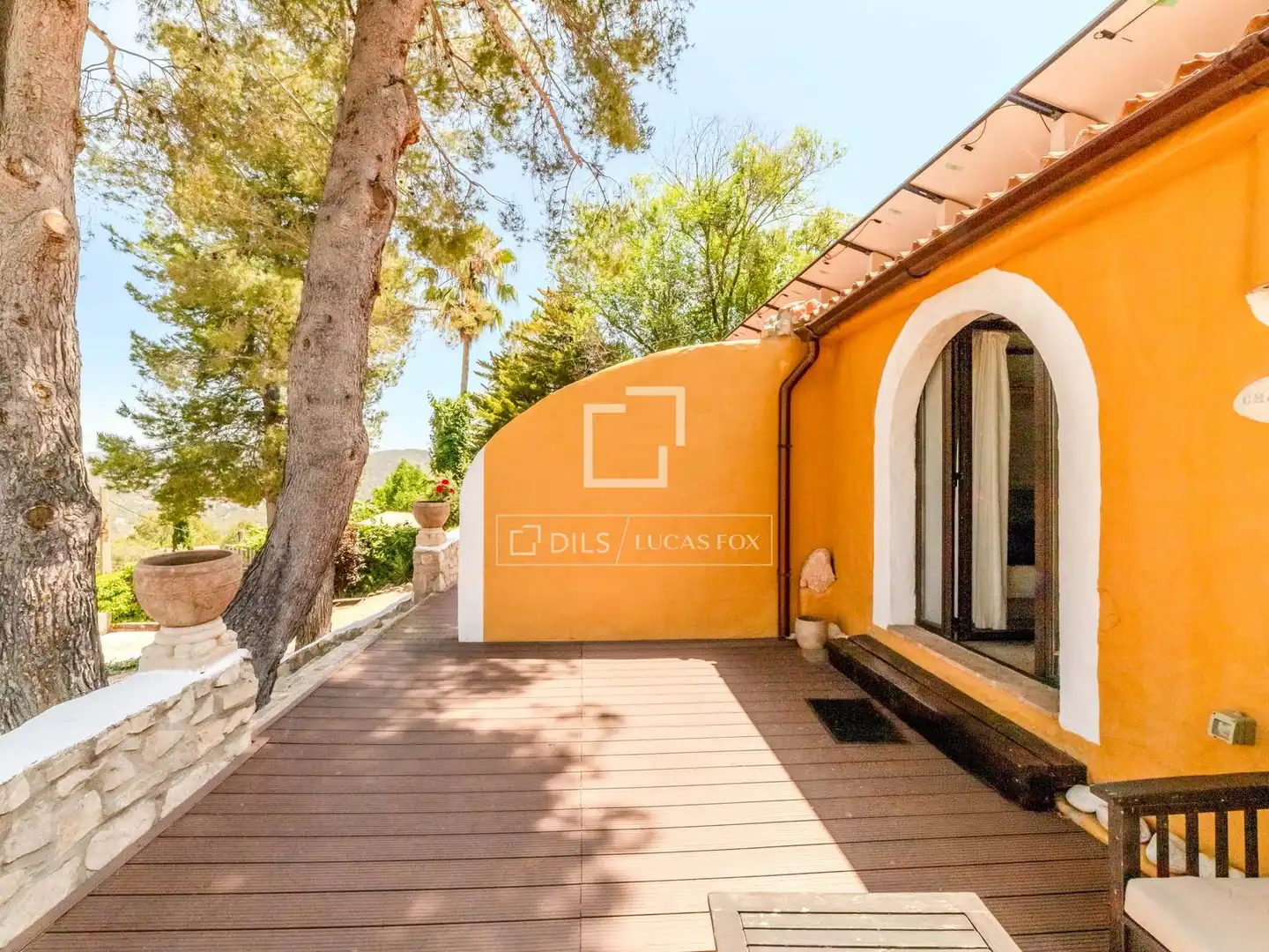 Terraza de Finca rústica en venta en Canyelles con Aire acondicionado, Calefacción y Jardín privado