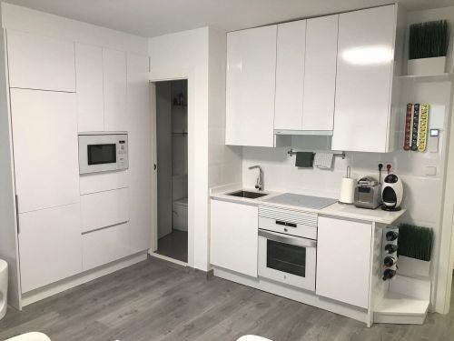 Kitchen of Apartment to rent in Cartagena  with Air Conditioner, Heating and Alarm