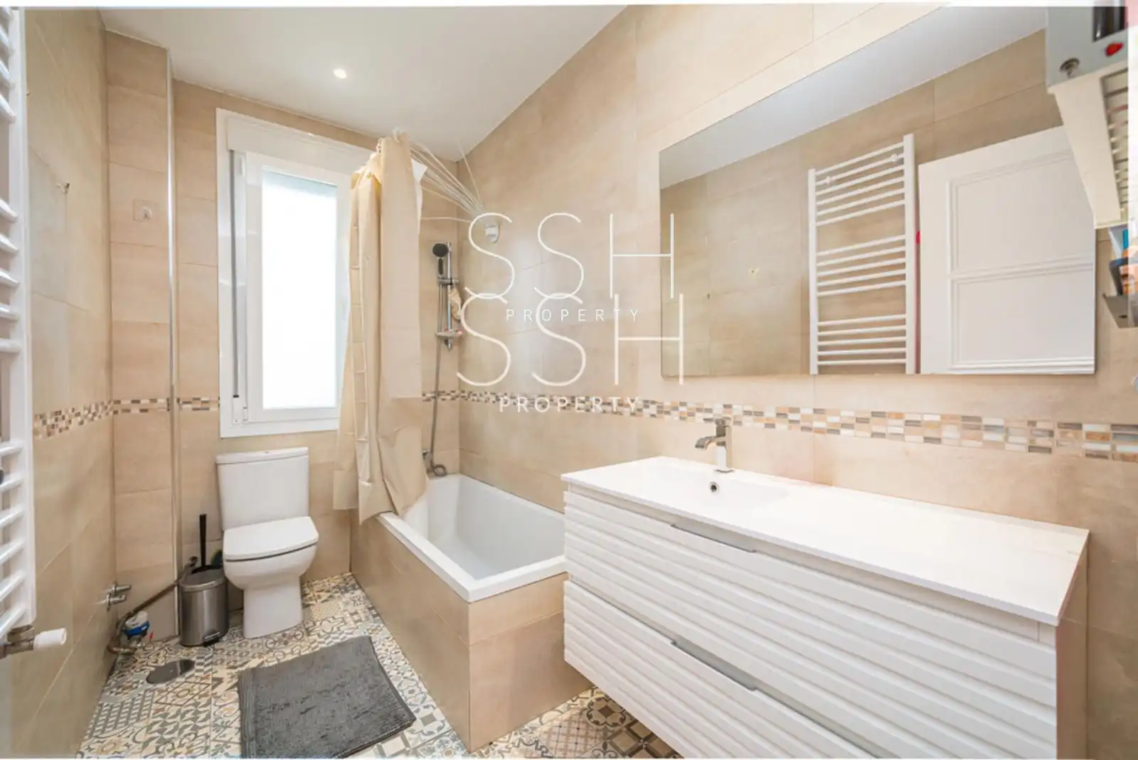Badezimmer von Wohnung zur Miete in Madrid mit Klimaanlage, Heizung und Möbliert