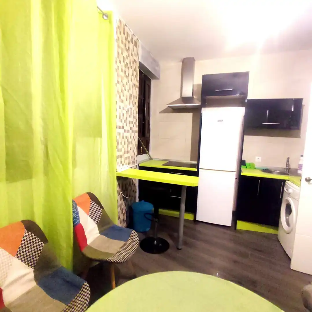 Cuina de Apartament de lloguer en Granada amb Moblat, Rentadora i Microones
