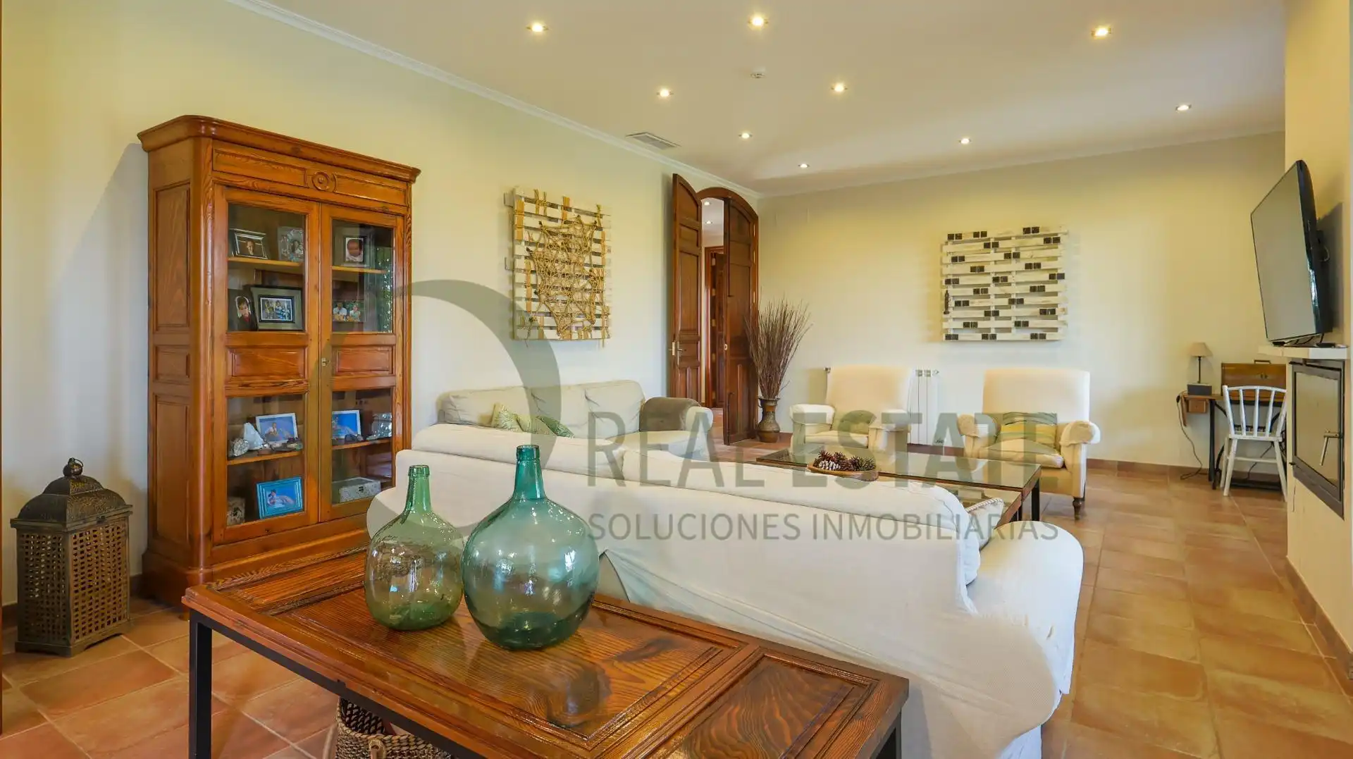 Sala de estar de Casa o chalet en venta en Beneixama con Aire acondicionado, Jardín privado y Trastero