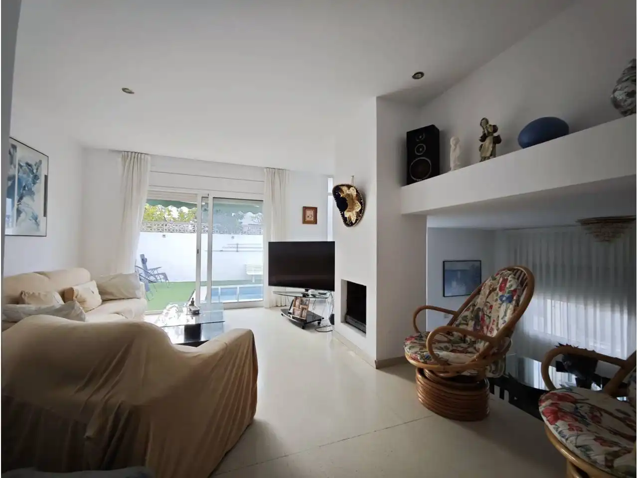 Sala de estar de Casa o chalet en venta en Lloret de Mar con Jardín privado, Terraza y Piscina