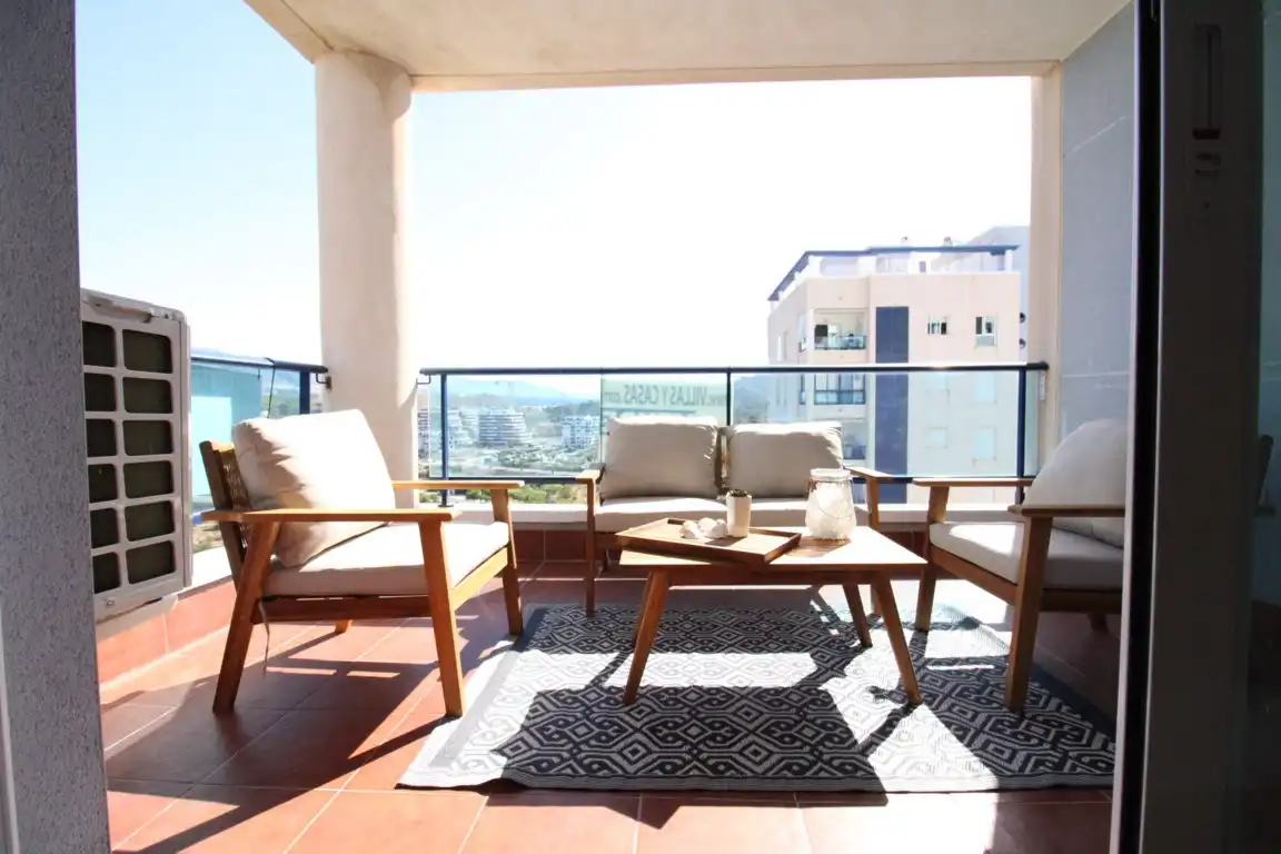 Terrasse von Wohnung zum Verkauf in Villajoyosa / La Vila Joiosa mit Klimaanlage, Terrasse und Abstellraum