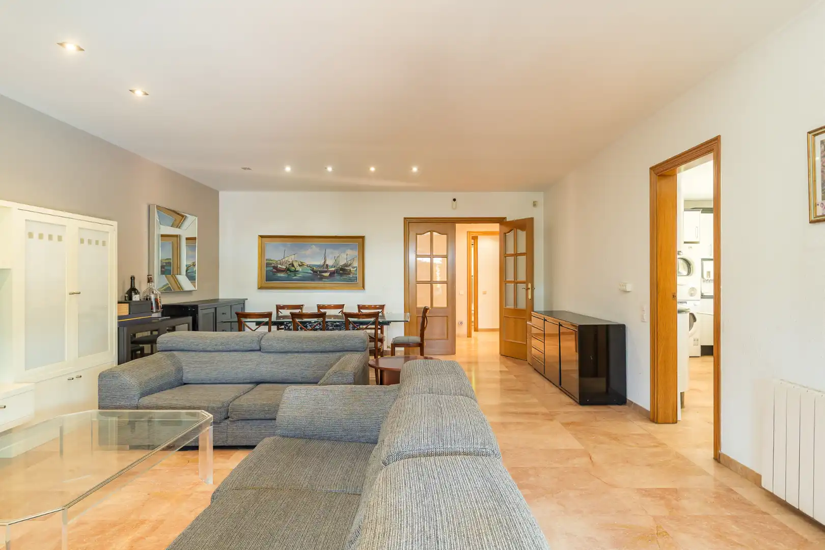 Sala de estar de Casa adosada en venta en Teià con Aire acondicionado, Calefacción y Jardín privado
