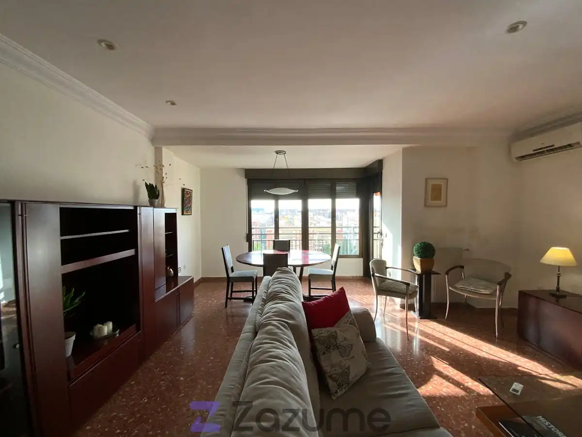 Wohnzimmer von Wohnung zur Miete in Valencia mit Klimaanlage, Heizung und Terrasse