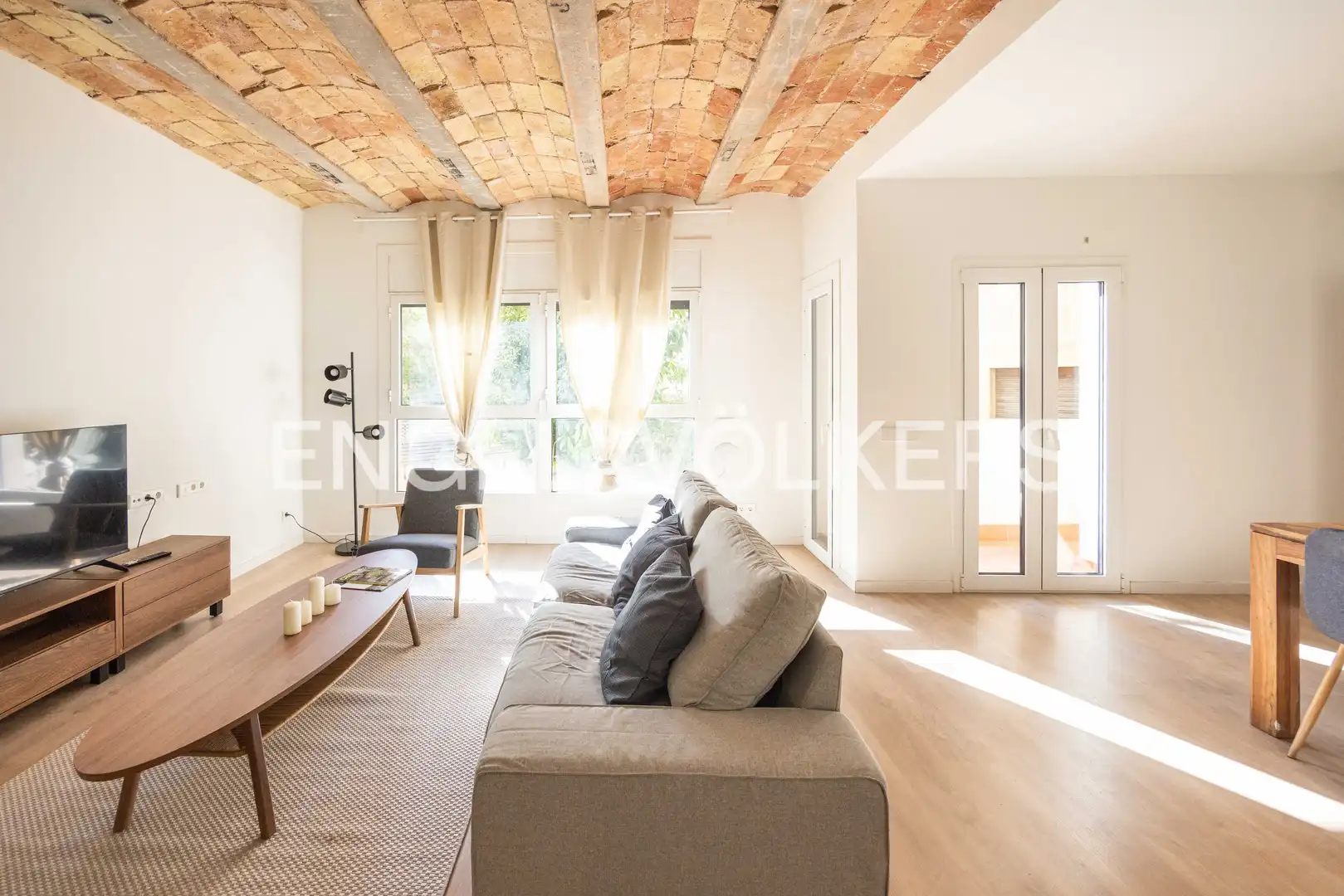 Living room of Flat for sale in Barcelona  with Air Conditioner, Heating and Private garden