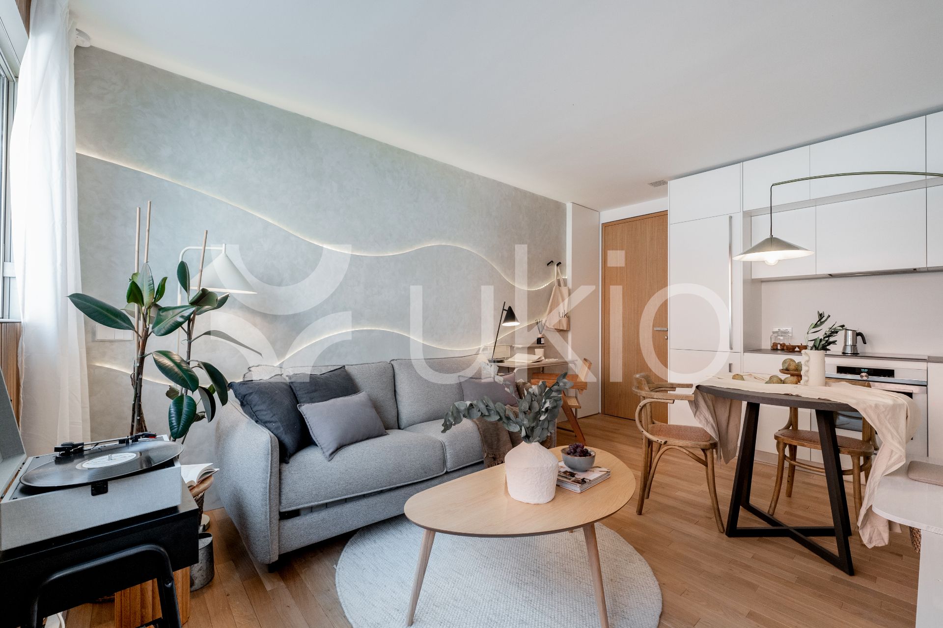 Living room of Apartment to rent in  Madrid Capital  with Air Conditioner, Heating and Furnished
