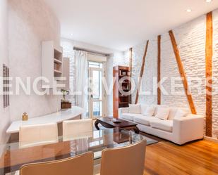 Living room of Apartment to rent in  Madrid Capital  with Air Conditioner, Heating and Furnished