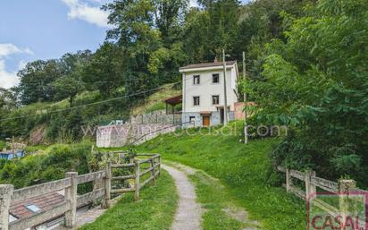 Vista exterior de Casa o xalet en venda en Mieres (Asturias) amb Terrassa