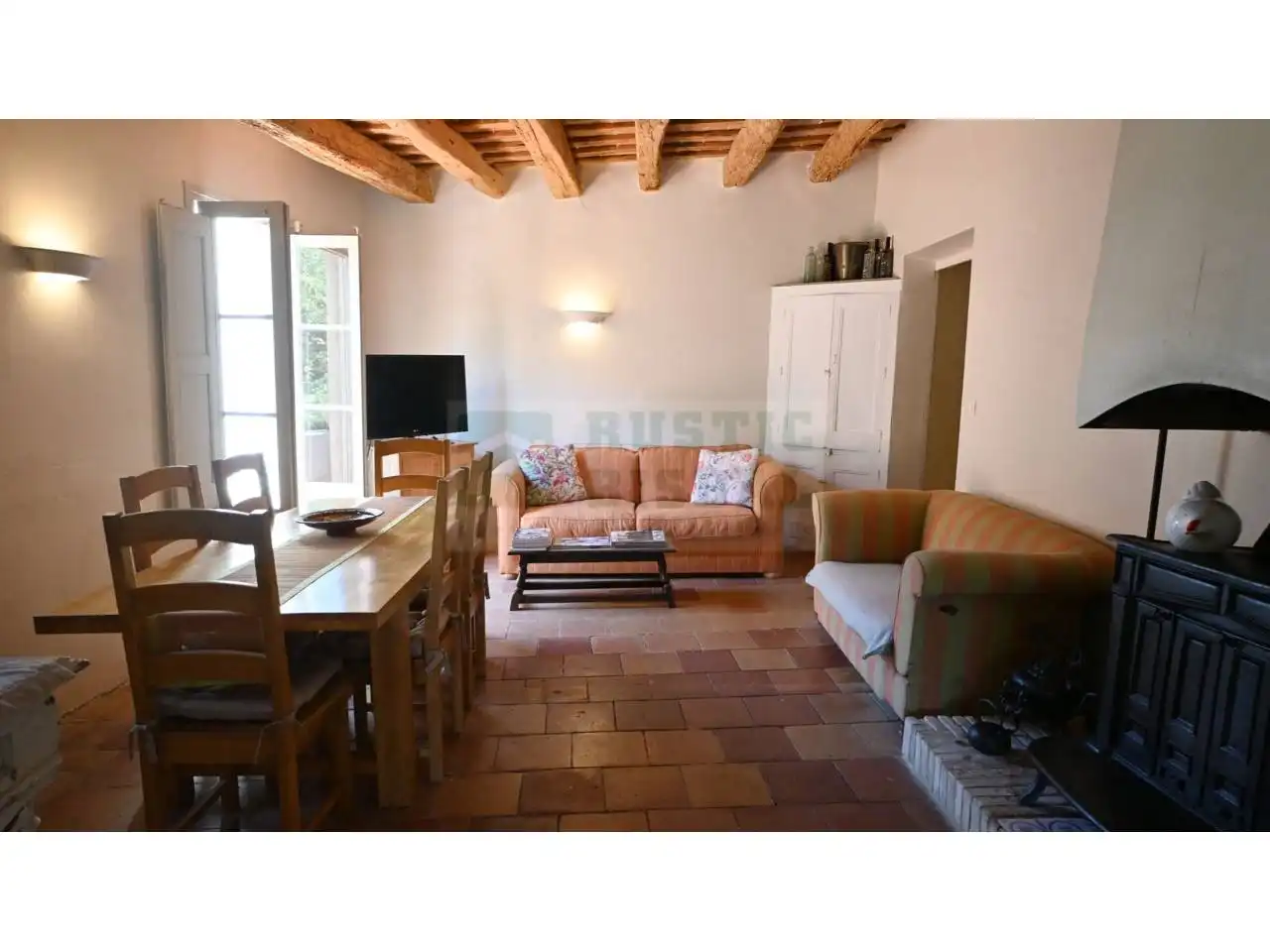 Sala de estar de Finca rústica en venta en Borrassà con Calefacción, Jardín privado y Terraza
