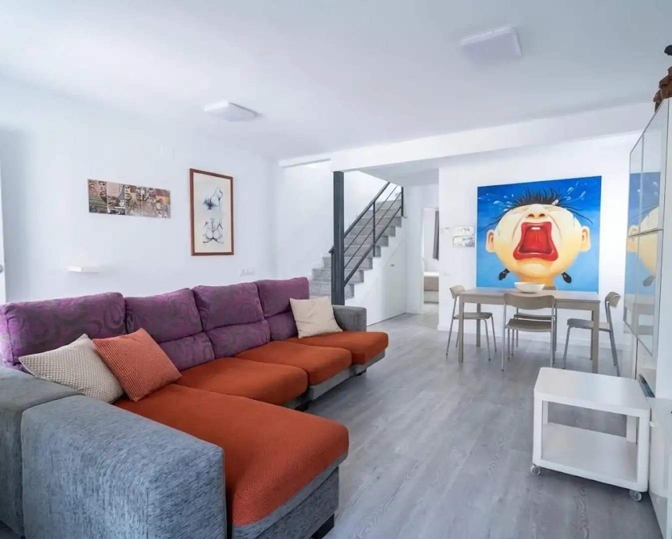 Sala de estar de Casa adosada en venta en Cunit con Aire acondicionado, Calefacción y Terraza