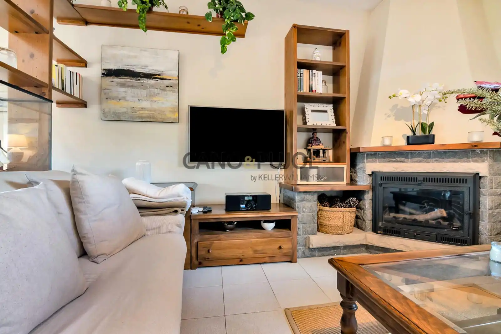 Sala d'estar de Casa o xalet en venda en Bigues i Riells del Fai amb Aire condicionat, Calefacció i Terrassa