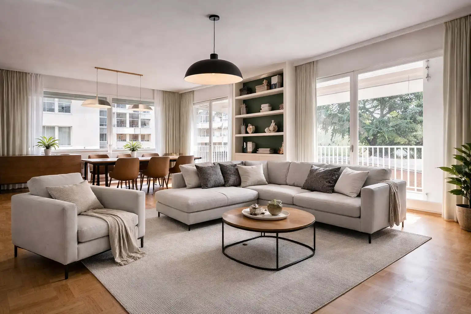 Sala de estar de Piso en venta en  Barcelona Capital con Calefacción, Parquet y Terraza
