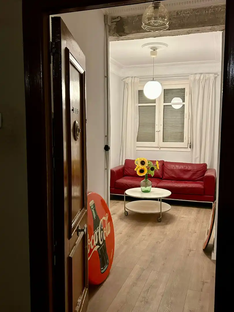 Wohnzimmer von Wohnung zur Miete in Zaragoza mit Heizung, Parkett und Möbliert