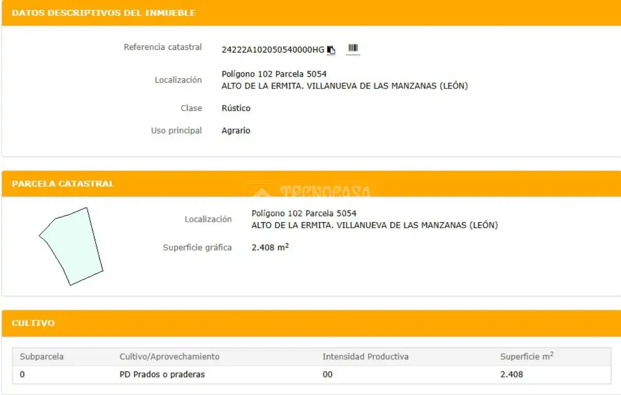 Land for sale in Villanueva de las Manzanas