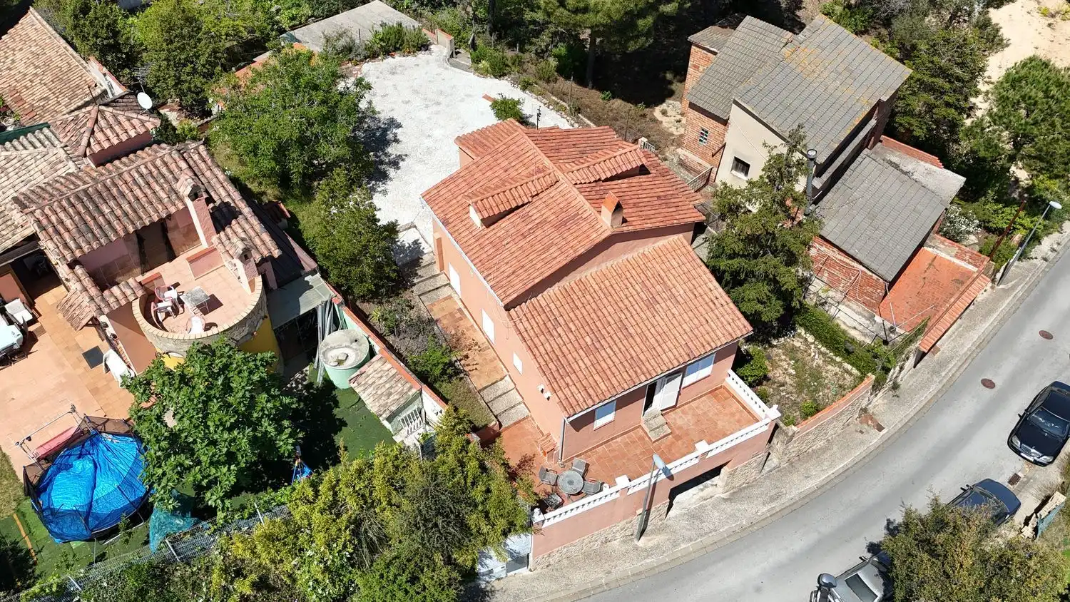 Vista exterior de Casa o xalet en venda en Llagostera amb Jardí privat, Terrassa i Traster