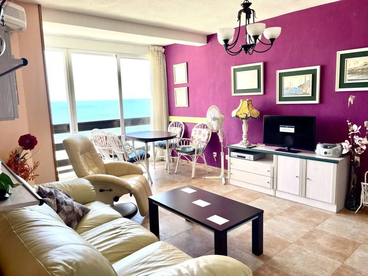 Living room of Flat for rent in El Campello  with Terrace, Furnished and Community pool