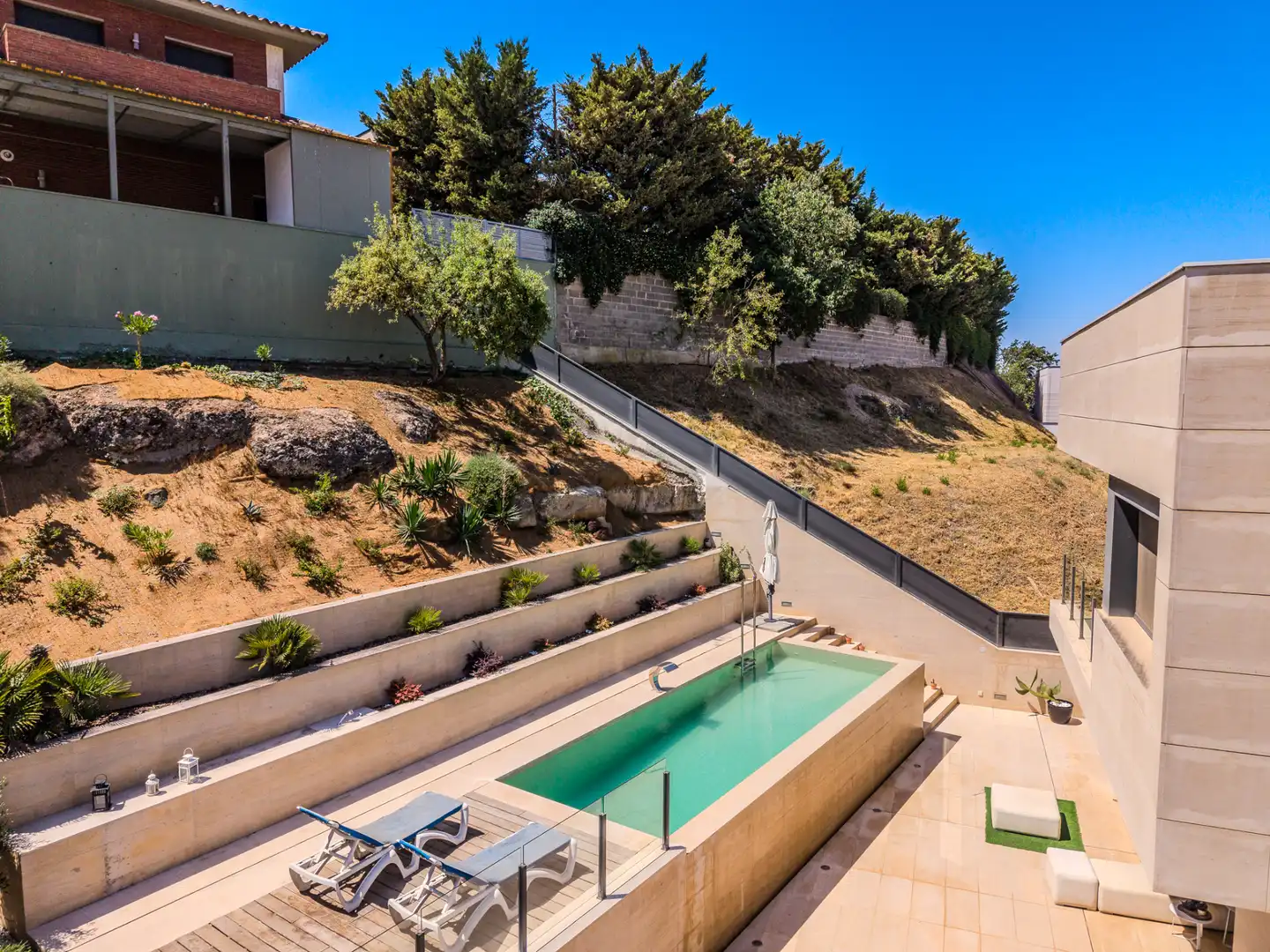 Piscina de Casa o xalet en venda en Tàrrega amb Aire condicionat, Jardí privat i Terrassa