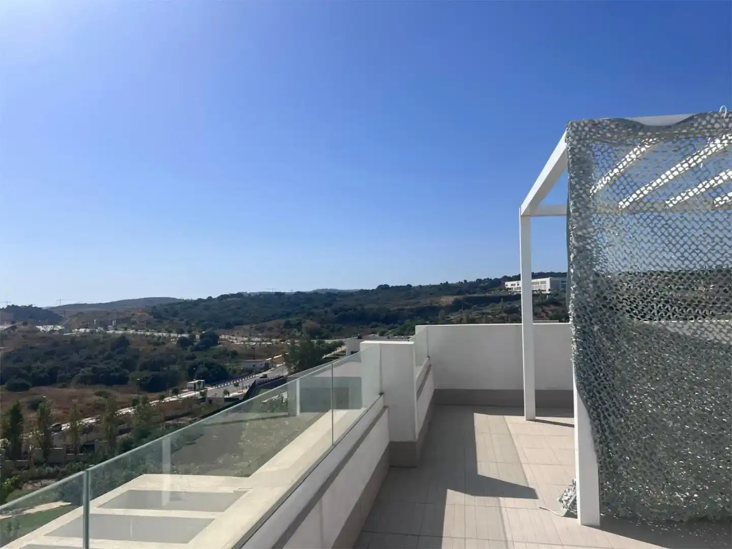 Terrasse von Wohnung zur Miete in Estepona mit Klimaanlage, Möbliert und Ofen