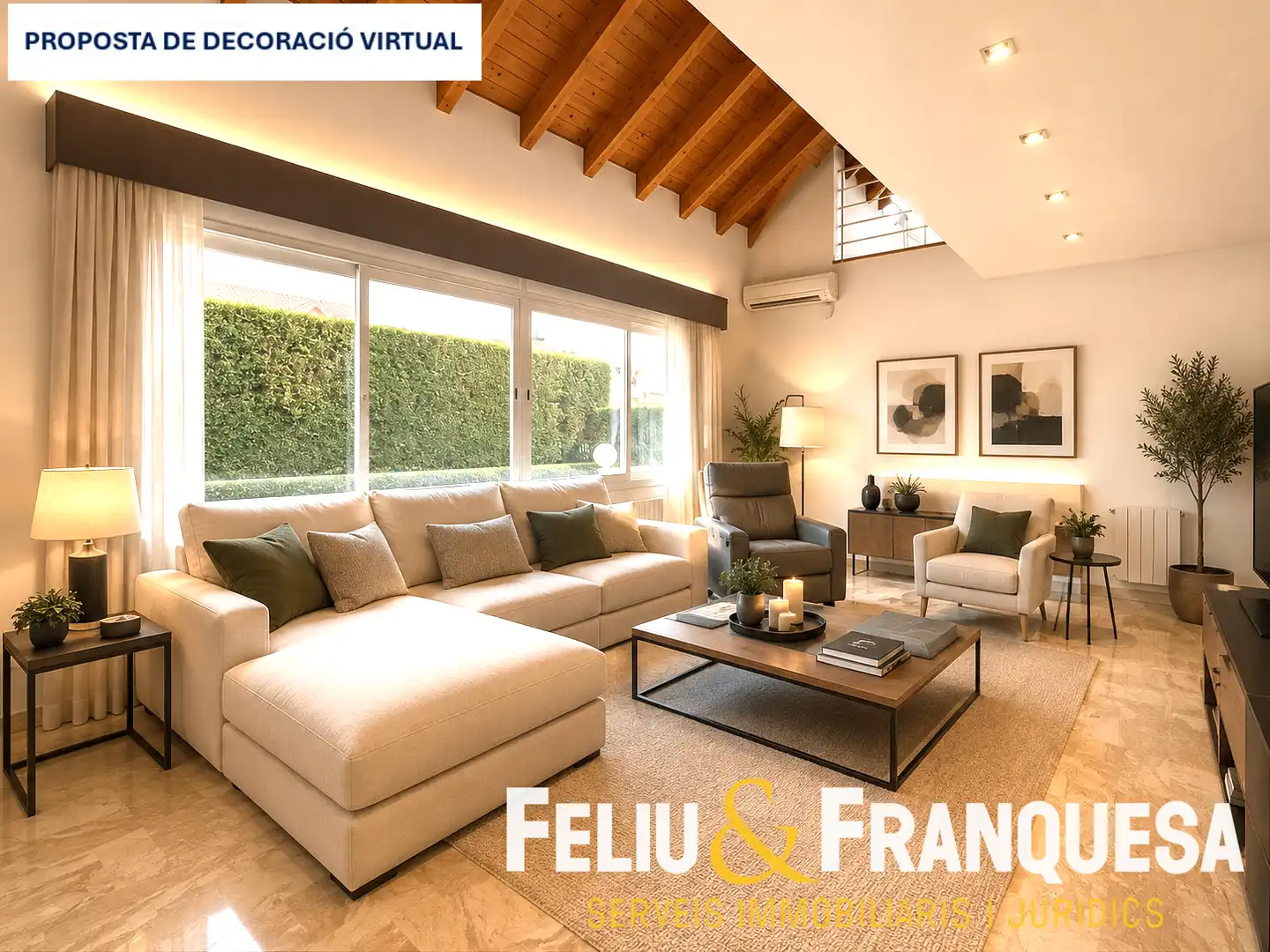 Living room of Houses for sale in Sant Cugat del Vallès  with Heating, Private garden and Terrace