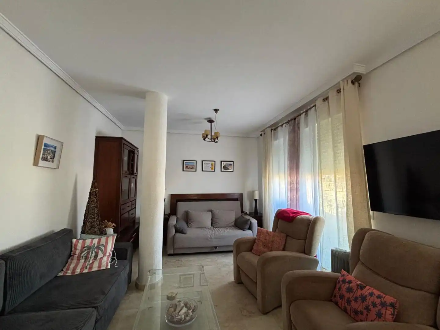 Wohnzimmer von Wohnung zur Miete in Dénia mit Klimaanlage, Terrasse und Schwimmbad