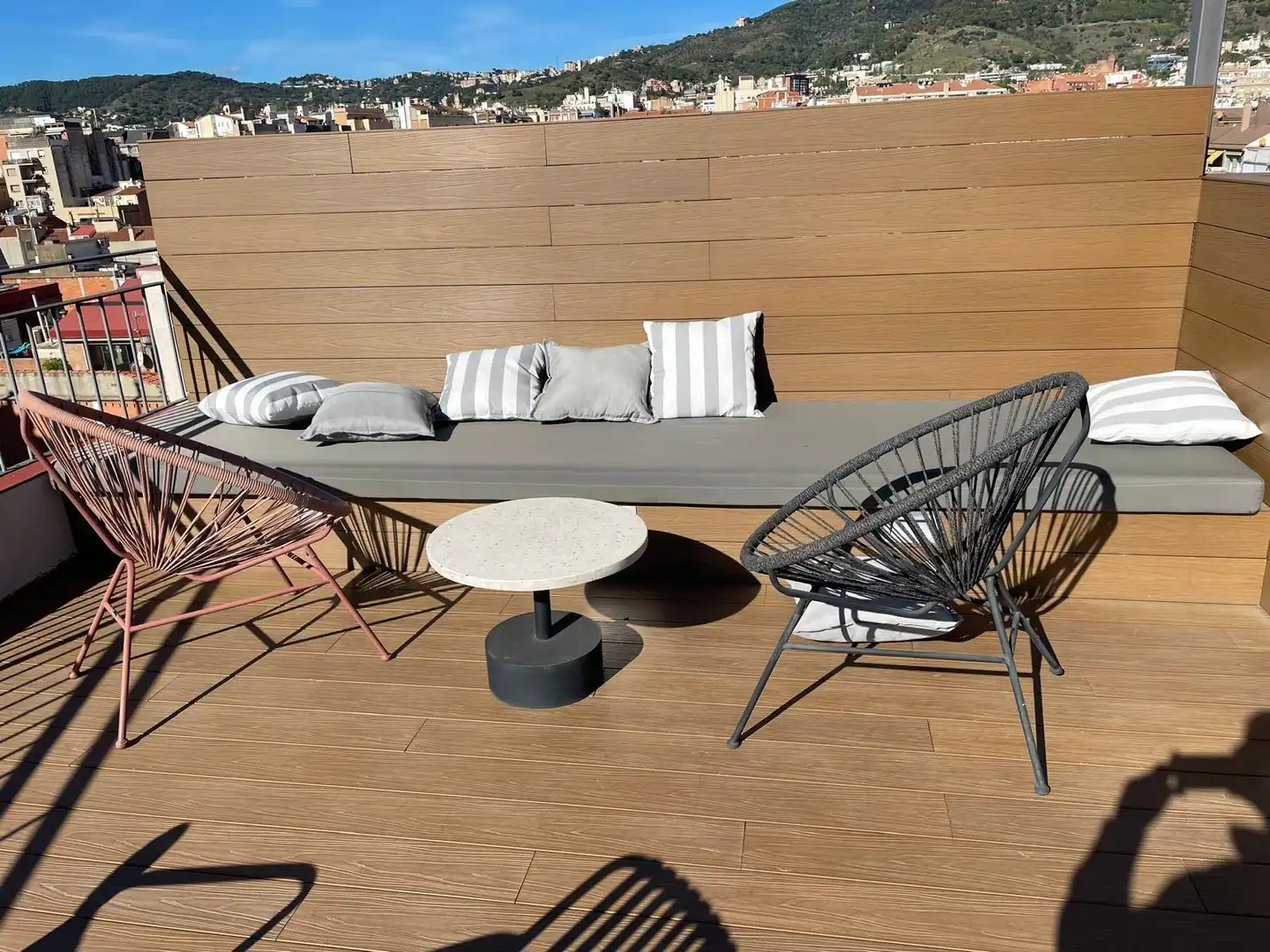 Terraza de Piso de alquiler en Barcelona con Aire acondicionado, Calefacción y Parquet