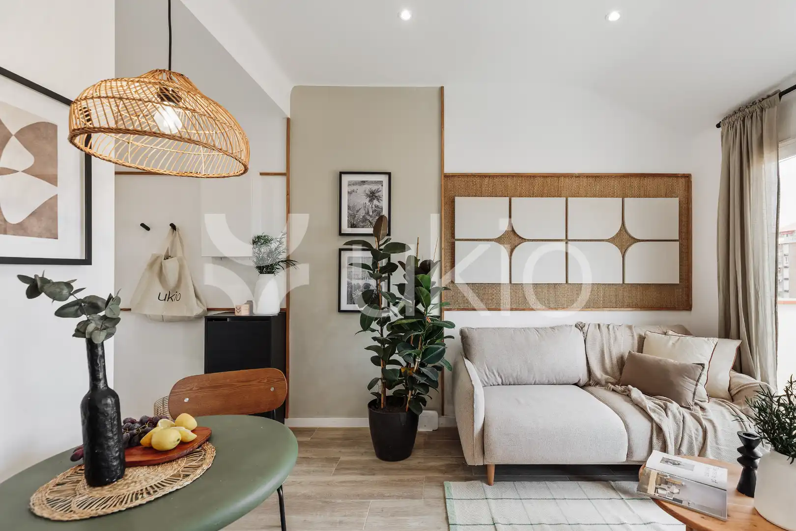 Wohnzimmer von Wohnungen zur Miete in Barcelona mit Klimaanlage, Heizung und Terrasse