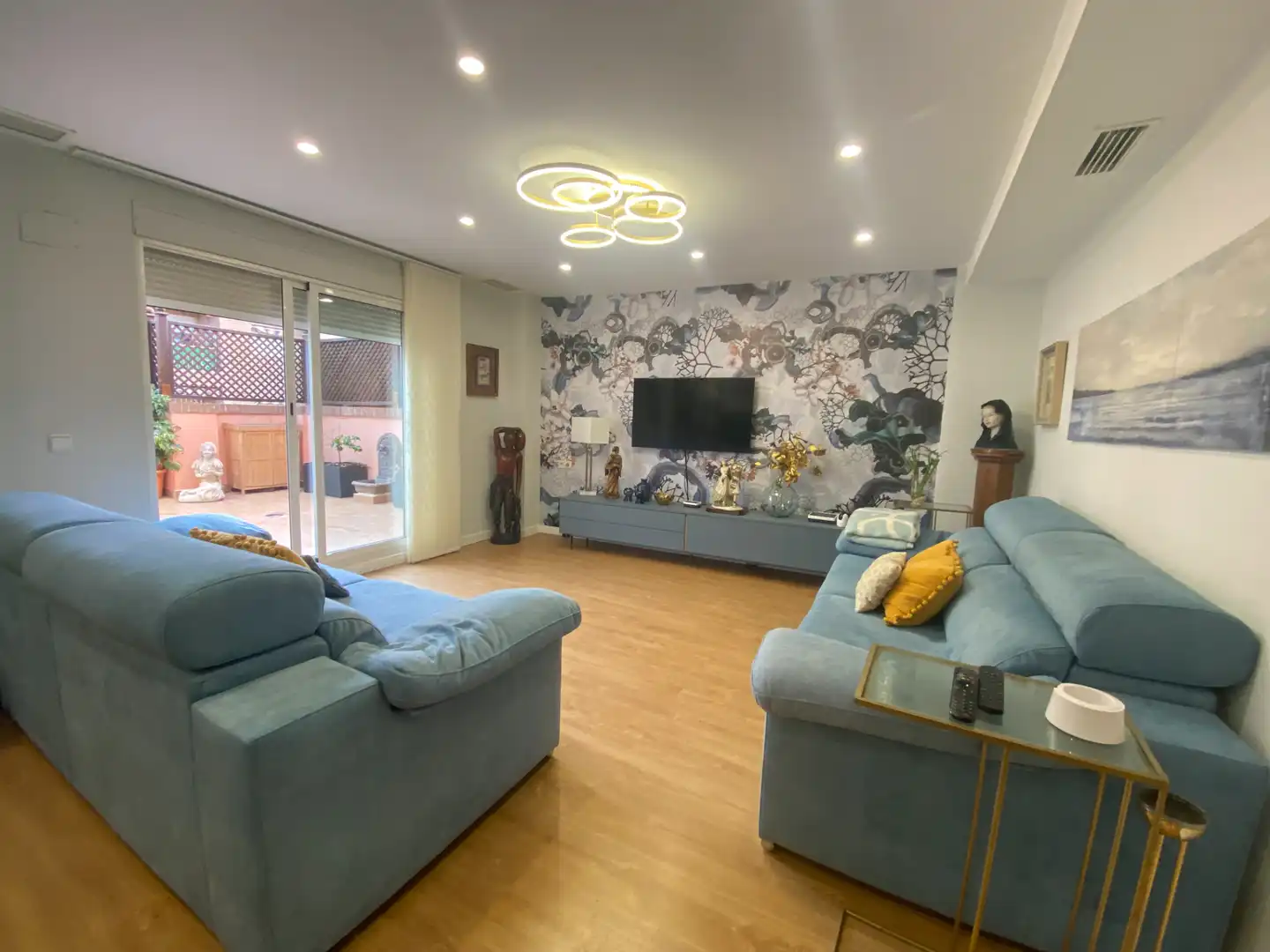 Wohnzimmer von Dachboden zum Verkauf in Valencia mit Klimaanlage, Heizung und Parkett
