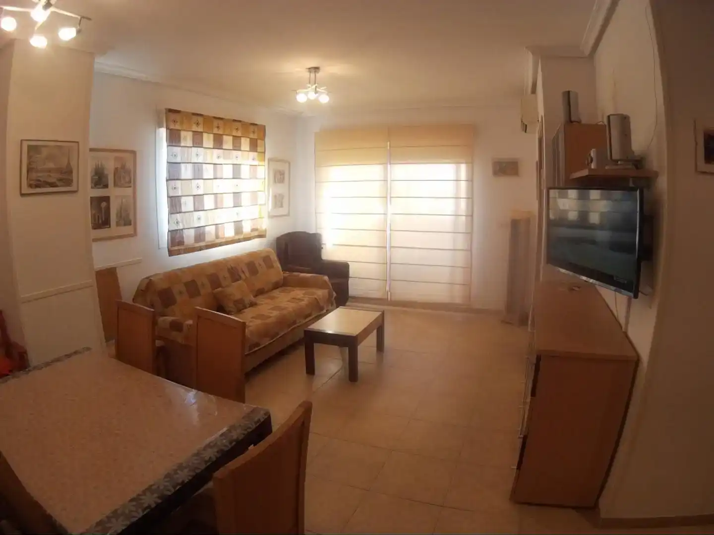 Sala de estar de Piso de alquiler en Oropesa del Mar / Orpesa con Aire acondicionado, Piscina y Amueblado