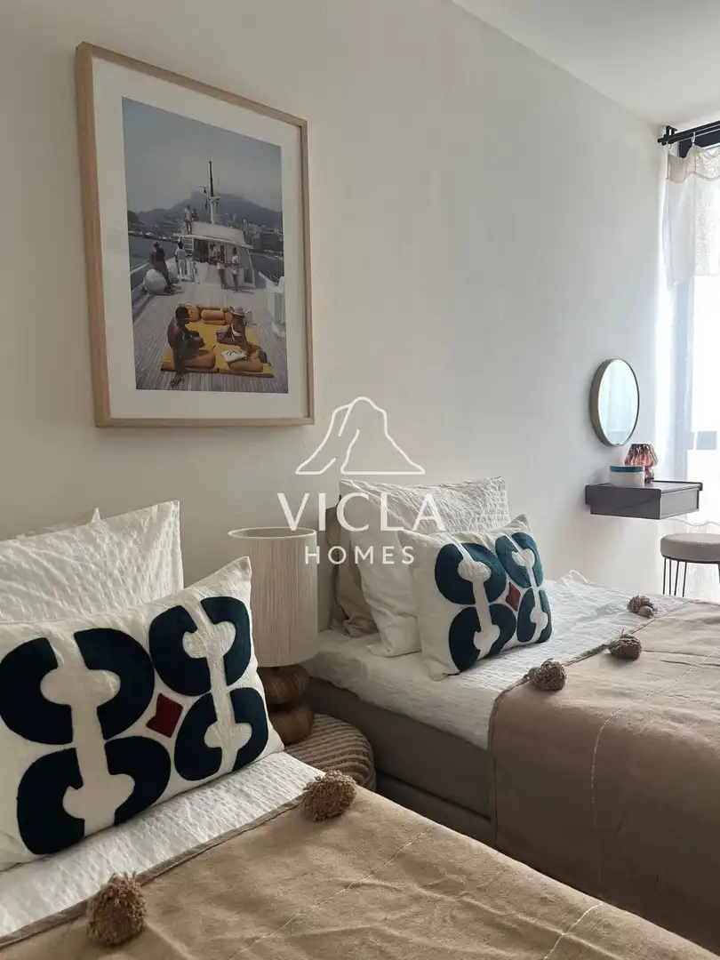 Schlafzimmer von Wohnung zur Miete in Santa Eulària des Riu mit Klimaanlage, Heizung und Terrasse