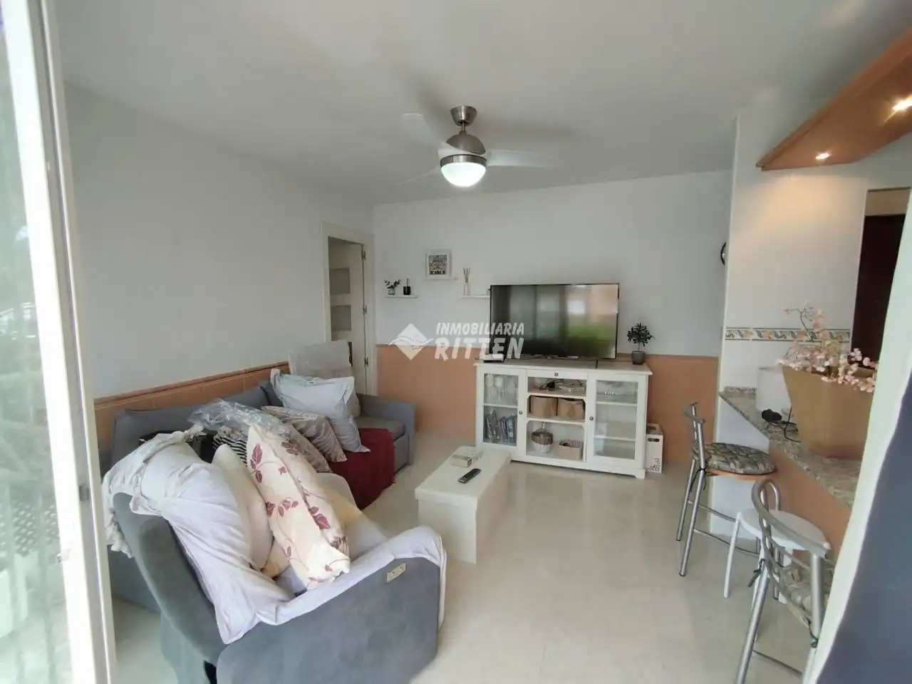 Wohnzimmer von Wohnung zur Miete in La Manga del Mar Menor mit Klimaanlage, Terrasse und Möbliert