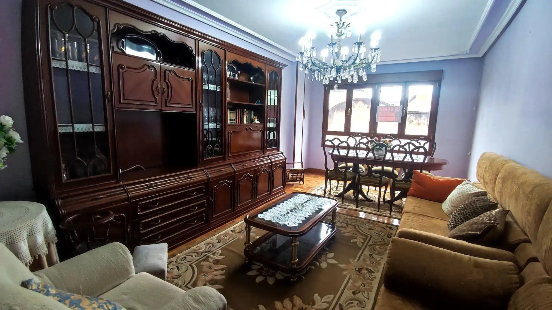 Wohnzimmer von Wohnung zum Verkauf in Mieres (Asturias) mit Heizung