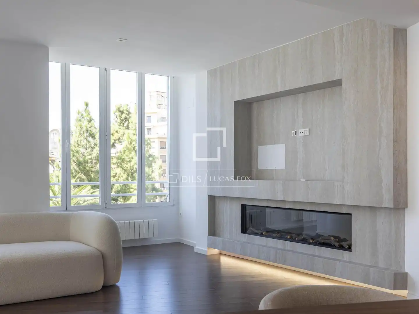 Living room of Flat for rent in Valencia  with Air Conditioner, Heating and Parquet flooring